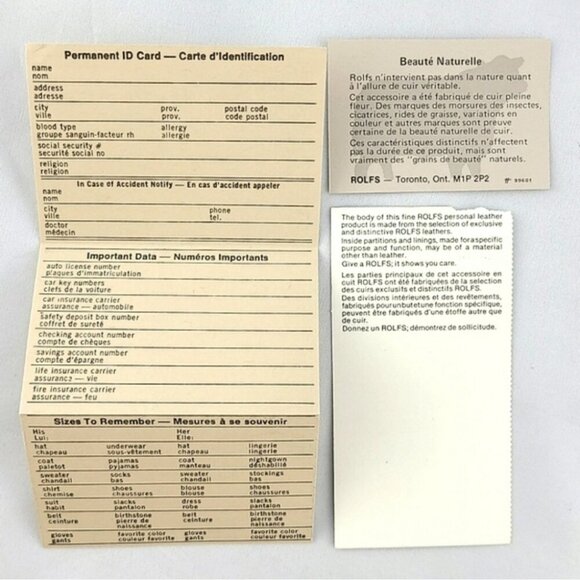 ROLFS Vintage Women's Brown Leather Trifold Wallet Snap Closure - Picture 12 of 15